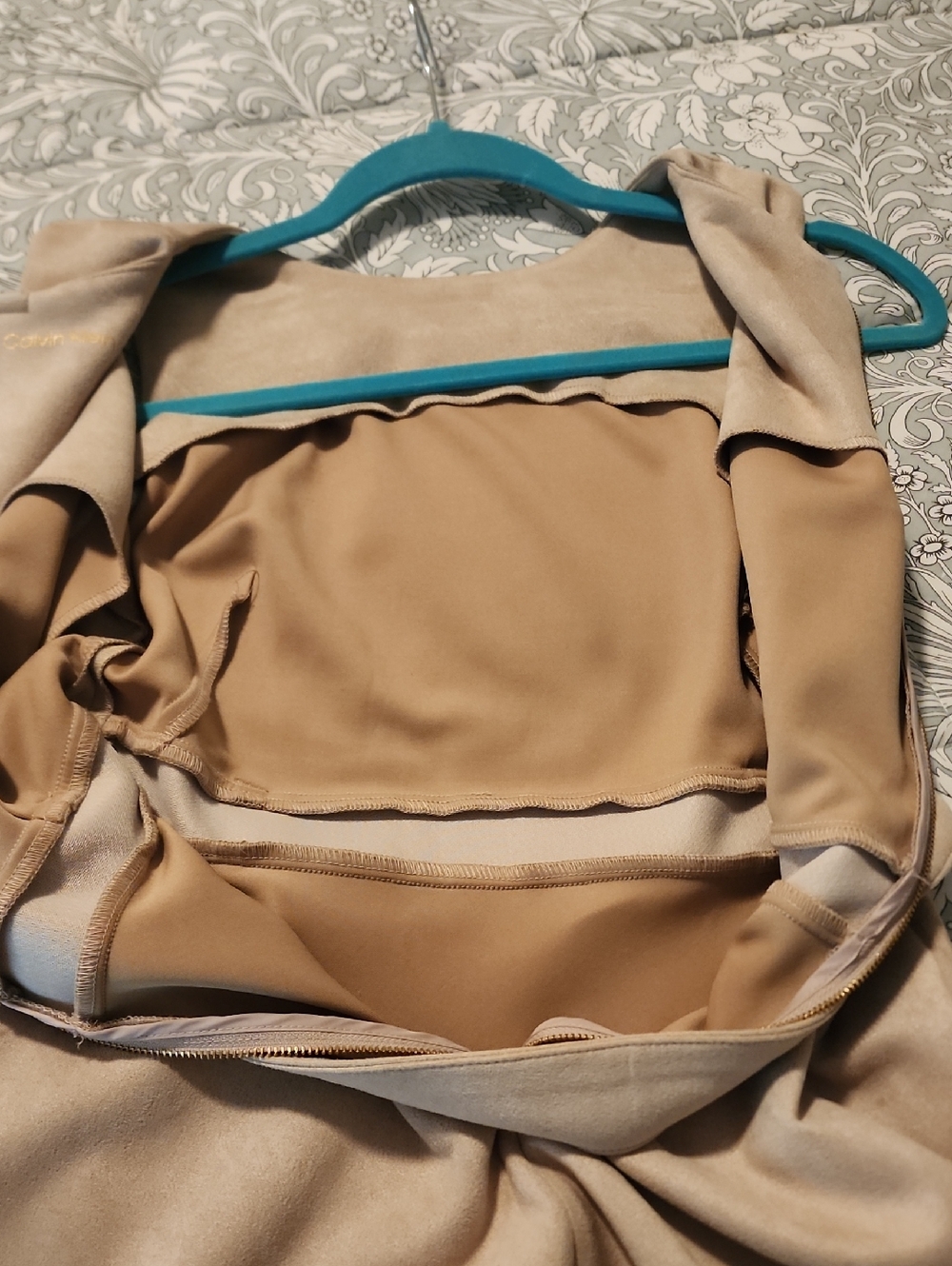 Calvin Klein Faux Suede Dress Sz 6 - Picture 12 of 16